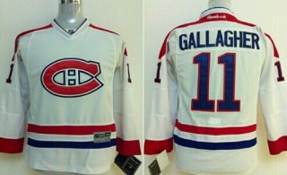 Montreal Canadiens #11 Brendan Gallagher White Kids Jersey