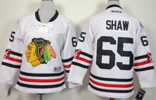 Chicago Blackhawks #65 Andrew Shaw 2015 Winter Classic White Kids Jersey