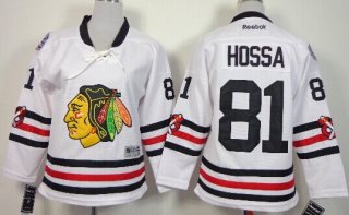 Chicago Blackhawks #81 Marian Hossa 2015 Winter Classic White Kids Jersey