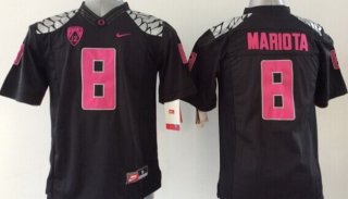 Oregon Duck #8 Marcus Mariota 2014 Black With Purple Limited Kids Jersey