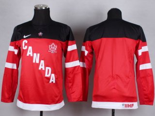 2014/15 Team Canada Blank Red 100TH Kids Jersey