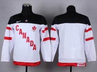 2014/15 Team Canada Blank White 100TH Kids Jersey