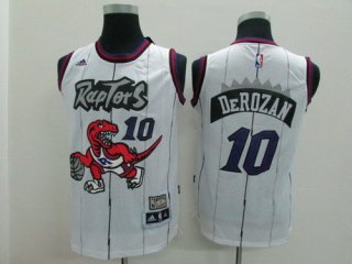 Toronto Raptors #10 Demar DeRozan Hardwood Classic White Swingman Kids Jersey