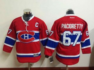 Youth Montreal Canadiens #67 Max Pacioretty Reebok Red 2015-16 Home Premier Hockey Jersey