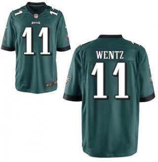 Youth Philadelphia Eagles #11 Carson Wentz Nike Green 2016 Draft Pick Game Jersey