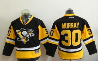 Youth Pittsburgh Penguins #30 Matt Murray Black Third Reebok Hockey Jersey