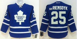 Maple Leafs #25 James Van Riemsdyk Blue Home Stitched Youth NHL Jersey