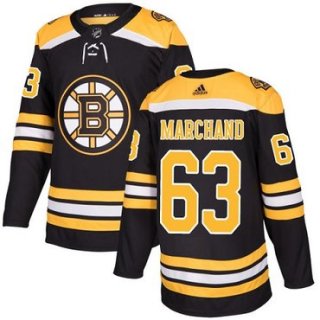 Adidas Bruins #63 Brad Marchand Black Home Authentic Youth Stitched NHL Jersey