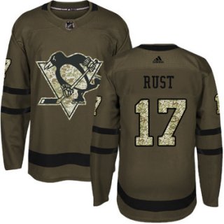 Adidas Pittsburgh Penguins #17 Bryan Rust Green Salute to Service Stitched Youth NHL Jersey