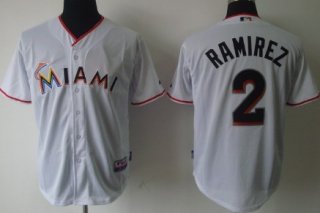 Miami Marlins #2 Hanley Ramirez White Kids Jersey