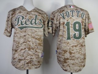 Cincinnati Reds #19 Joey Votto 2014 Camo Kids Jersey