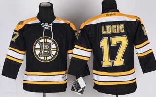 Boston Bruins #17 Milan Lucic Black Kids Jersey