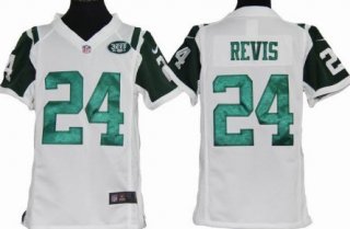 Nike New York Jets #24 Darrelle Revis White Game Kids Jersey