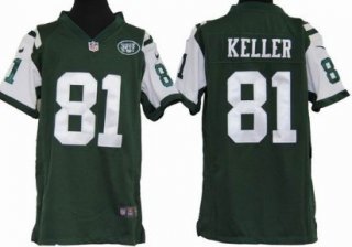 Nike New York Jets #81 Dustin Keller Green Game Kids Jersey