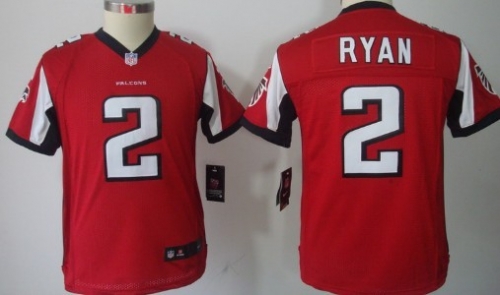 Nike Atlanta Falcons #2 Matt Ryan Red Limited Kids Jersey