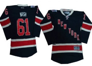 New York Rangers #61 Rick Nash Dark Blue Third 85TH Kids Jersey