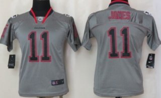 Nike Atlanta Falcons #11 Julio Jones Lights Out Gray Kids Jersey