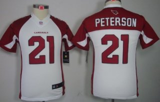 Nike Arizona Cardinals #21 Patrick Peterson White Limited Kids Jersey