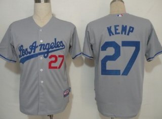 Los Angeles Dodgers #27 Matt Kemp Gray Kids Jersey