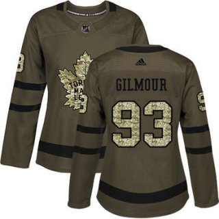 Adidas Toronto Maple Leafs #93 Doug Gilmour Green Salute to Service Women's Stitched NHL Jersey