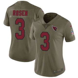 Nike Cardinals #3 Josh Rosen Olive Women's Stitched NFL Limited 2017 Salute to Service Jersey