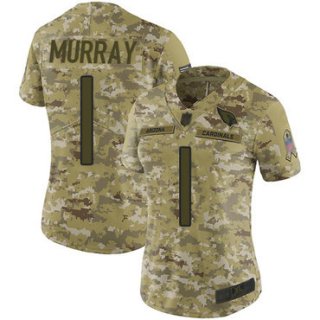 Cardinals #1 Kyler Murray Camo Women's Stitched Football Limited 2018 Salute to Service Jersey