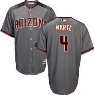 Diamondbacks #4 Ketel Marte Gray Road Women's Stitched Baseball Jersey