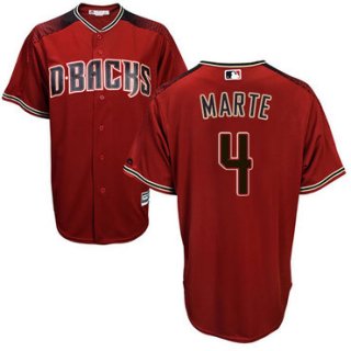 Diamondbacks #4 Ketel Marte Sedona Red Alternate Women's Stitched Baseball Jersey