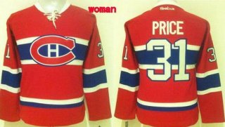 Women's Montreal Canadiens #31 Carey Price Reebok Red 2015-16 Home Premier Jersey