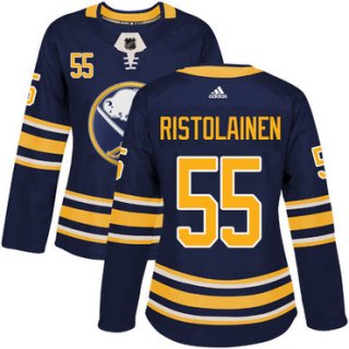 Adidas Buffalo Sabres #55 Rasmus Ristolainen Navy Blue Home Authentic Women's Stitched NHL Jersey