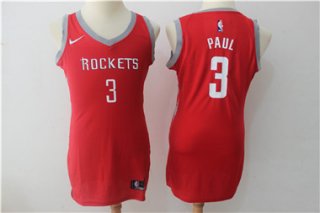 Nike Houston Rockets #3 Chris Paul Red Women Swingman Jersey