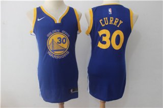 Nike Golden State Warriors #30 Stephen Curry Blue Women Swingman Jersey