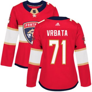 Adidas Florida Panthers #71 Radim Vrbata Red Home Authentic Women's Stitched NHL Jersey