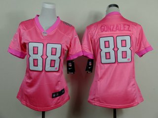 Nike Atlanta Falcons #88 Tony Gonzalez Pink Love Womens Jersey