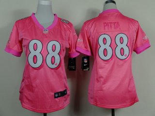 Nike Baltimore Ravens #88 Dennis Pitta Pink Love Womens Jersey