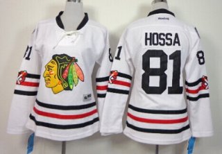 Chicago Blackhawks #81 Marian Hossa 2015 Winter Classic White Womens Jersey