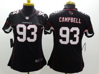 Nike Arizona Cardinals #93 Calais Campbell Black Limited Womens Jersey