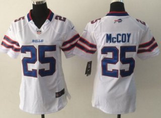 Nike Buffalo Bills #25 LeSean McCoy White Game Womens Jersey