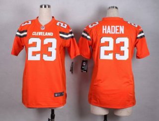 Women's Cleveland Browns #23 Joe Haden 2015 Nike Orange Game Jersey