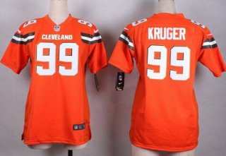 Women's Cleveland Browns #99 Paul Kruger 2015 Nike Orange Game Jersey