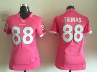 Women's Denver Broncos #88 Demaryius Thomas Pink Bubble Gum 2015 NFL Jersey