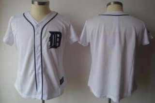 Detroit Tigers Blank White With Black Womens Jersey