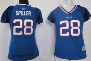 Buffalo Bills #28 C.J.Spiller Light Blue Womens Field Flirt Fashion Jersey