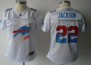 Buffalo Bills #22 Fred Jackson White Fem Fan Womens Jersey