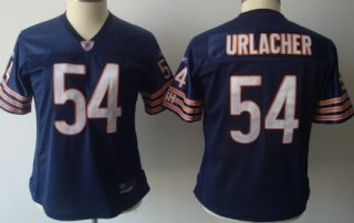 Chicago Bears #54 Brian Urlacher Blue Womens Jersey