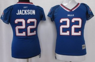 Buffalo Bills #22 Fred Jackson Light Blue Womens Field Flirt Fashion Jersey