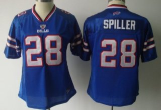 Buffalo Bills #28 C.J.Spiller Light Blue Womens Jersey