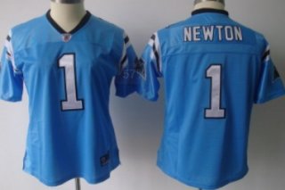 Carolina Panthers #1 Cam Newton Light Womens Jersey