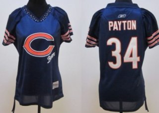 Chicago Bears #34 Walter Payton 2011 Blue Womens Field Flirt Fashion Jersey