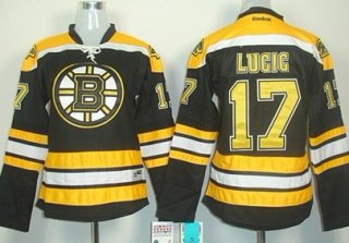 Boston Bruins #17 Milan Lucic Black Womens Jersey